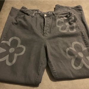Floral jeans